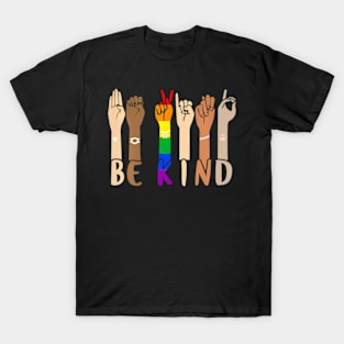 Sign Language Hand Talking LGBT Gay Les Pride ASL T-Shirt